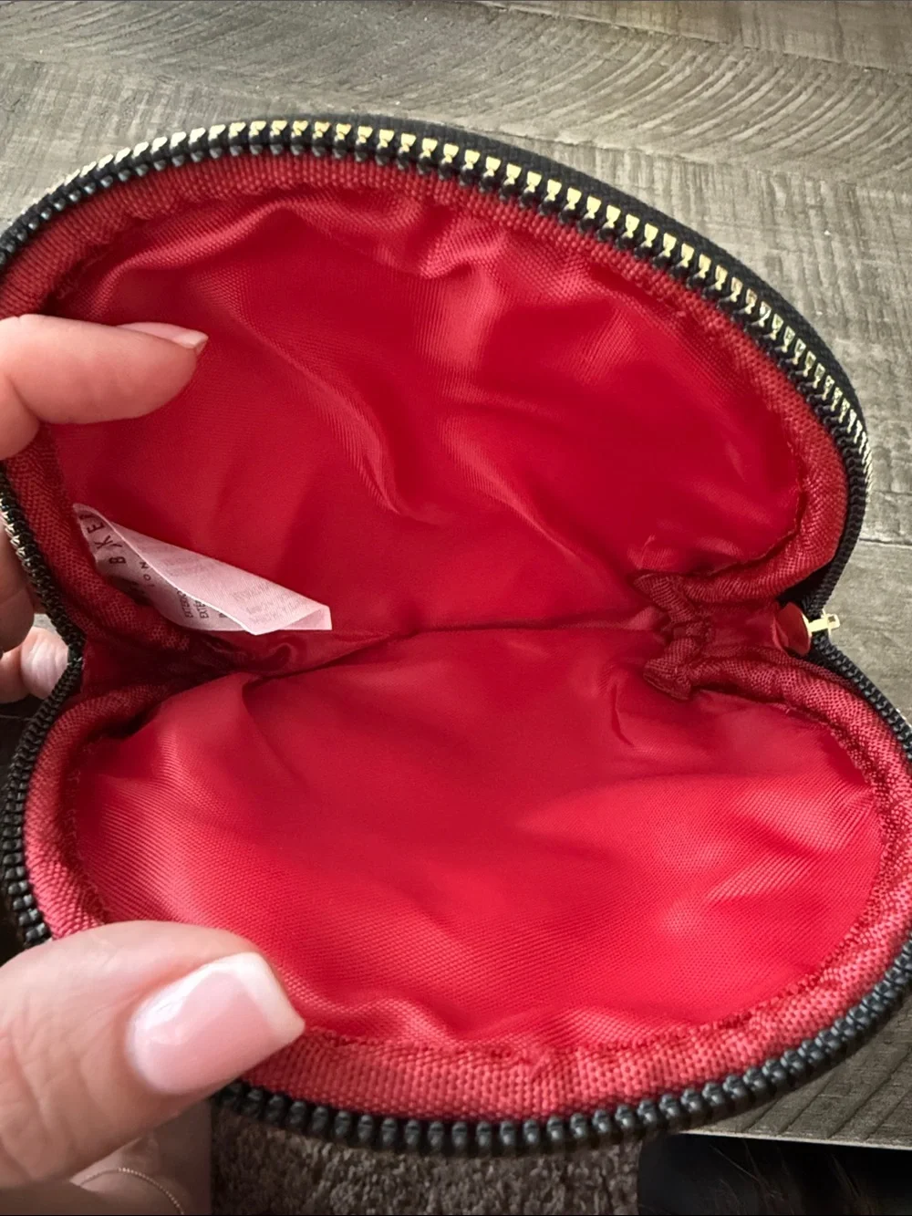 Ted Baker Black Cosmetic Pouch with Pink Floral Print - New!